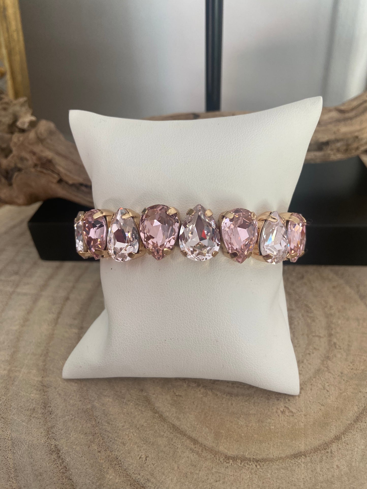 Bracelet cristal rose/blanc
