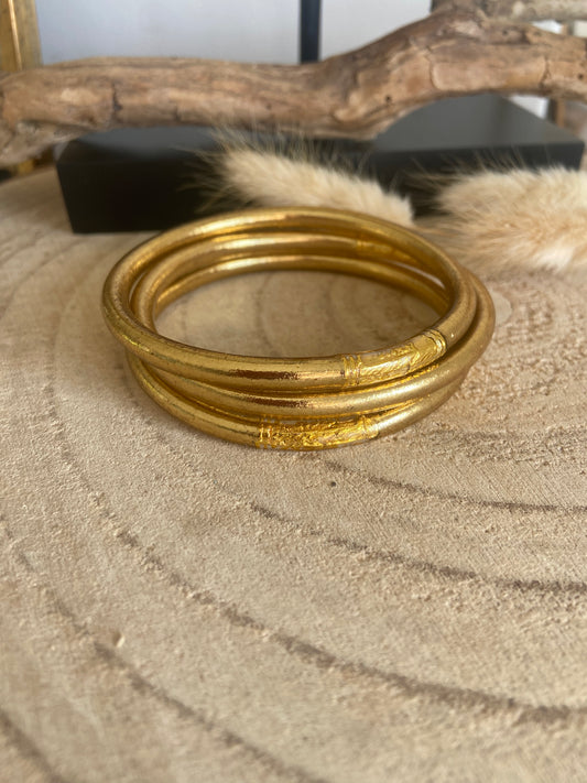 Jonc Bouddhiste Épais Light Gold ( Taille M )
