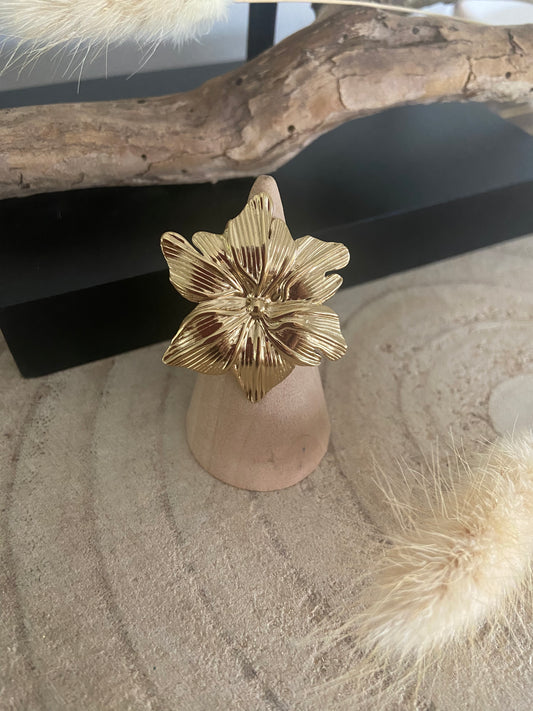 Bague fleur hibiscus