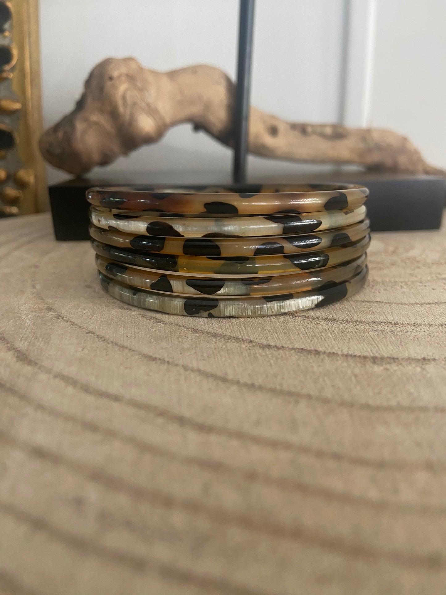 Bracelet fin corne « Léopard »