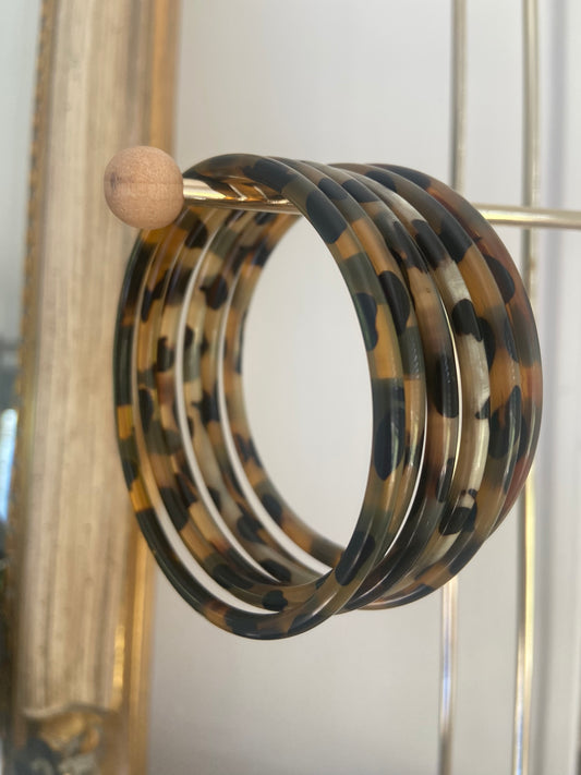 Bracelet fin corne « Léopard »