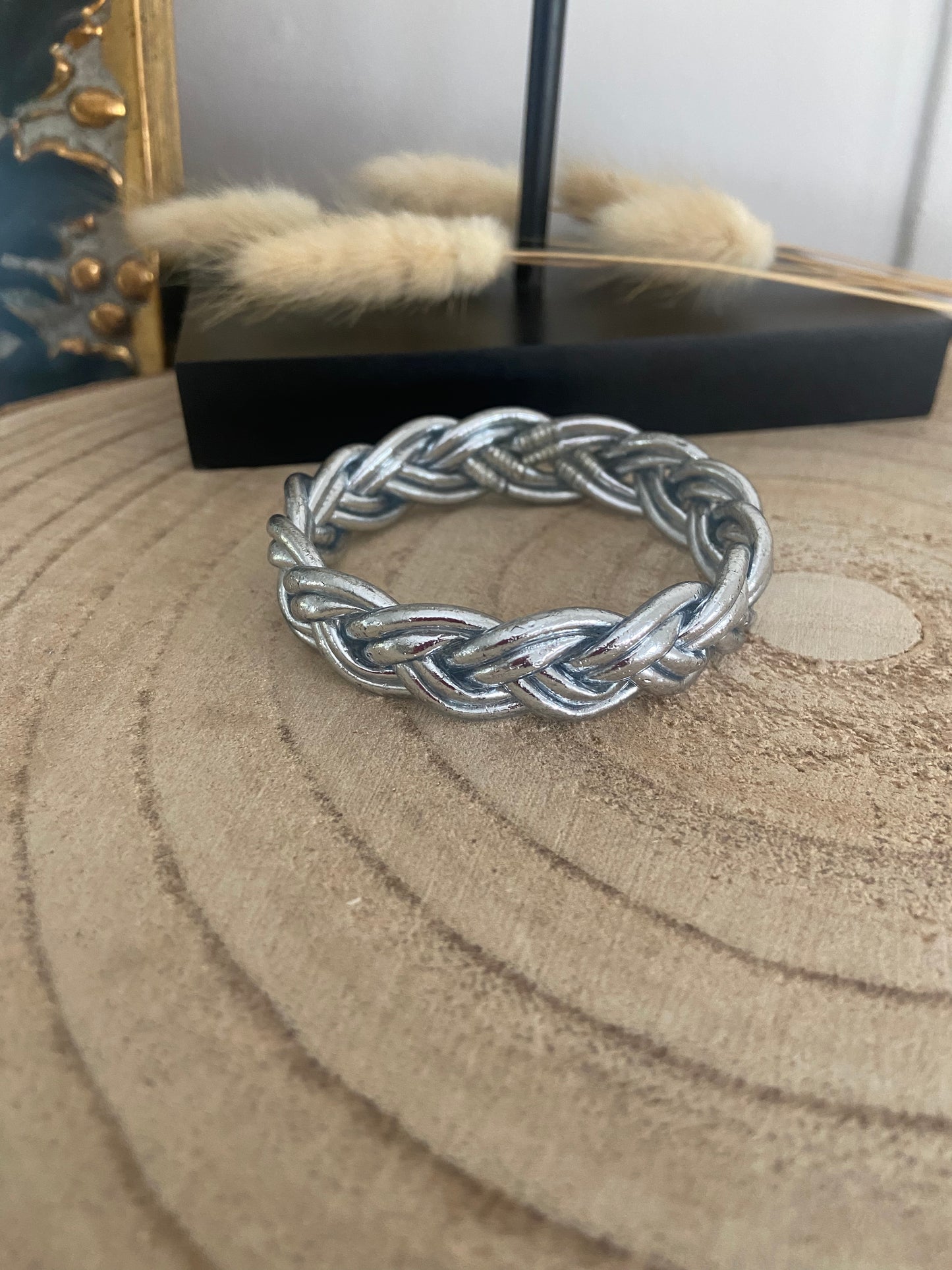 Jonc Bouddhiste Silver Double tressé ( M )