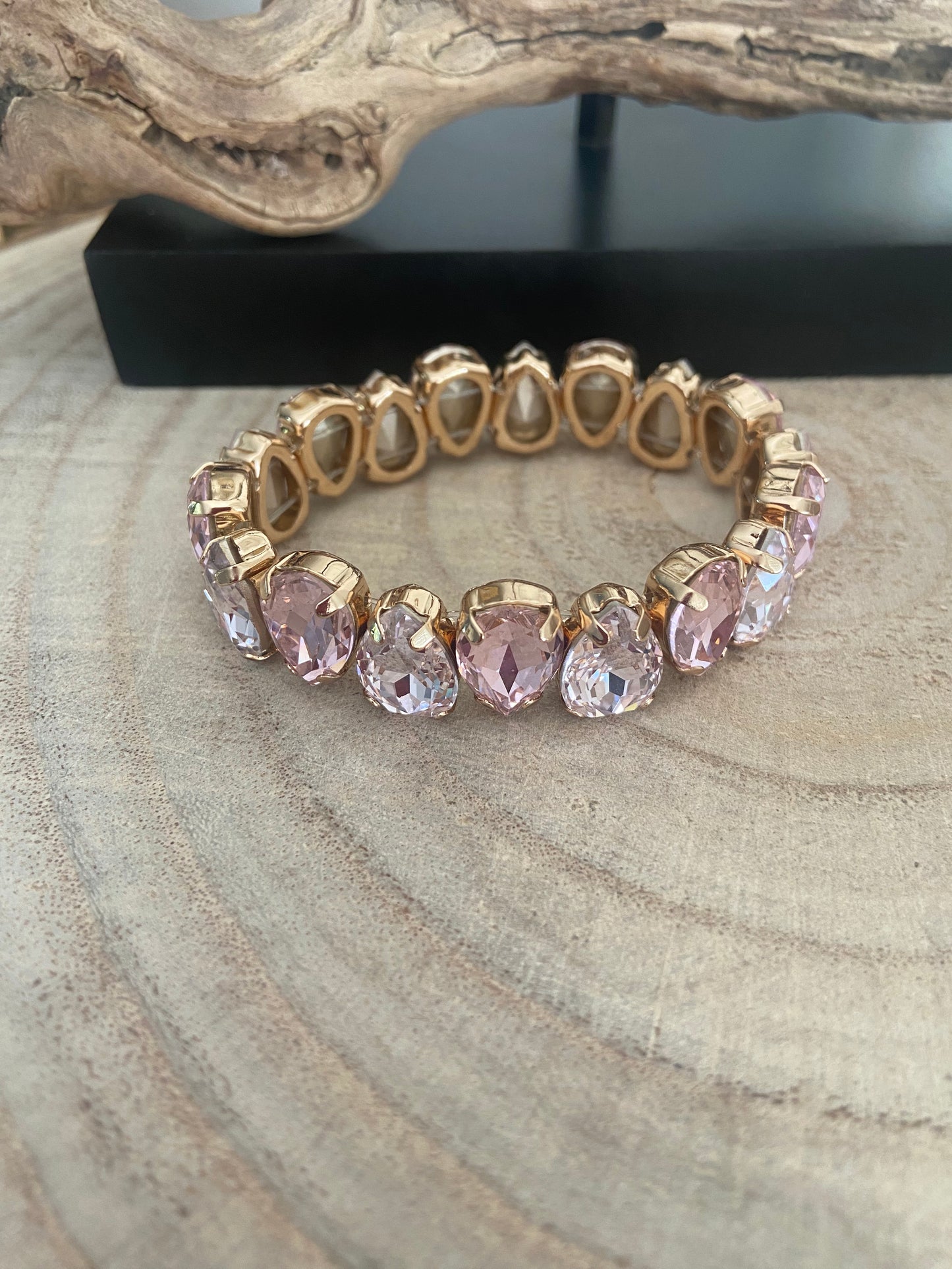 Bracelet cristal rose/blanc