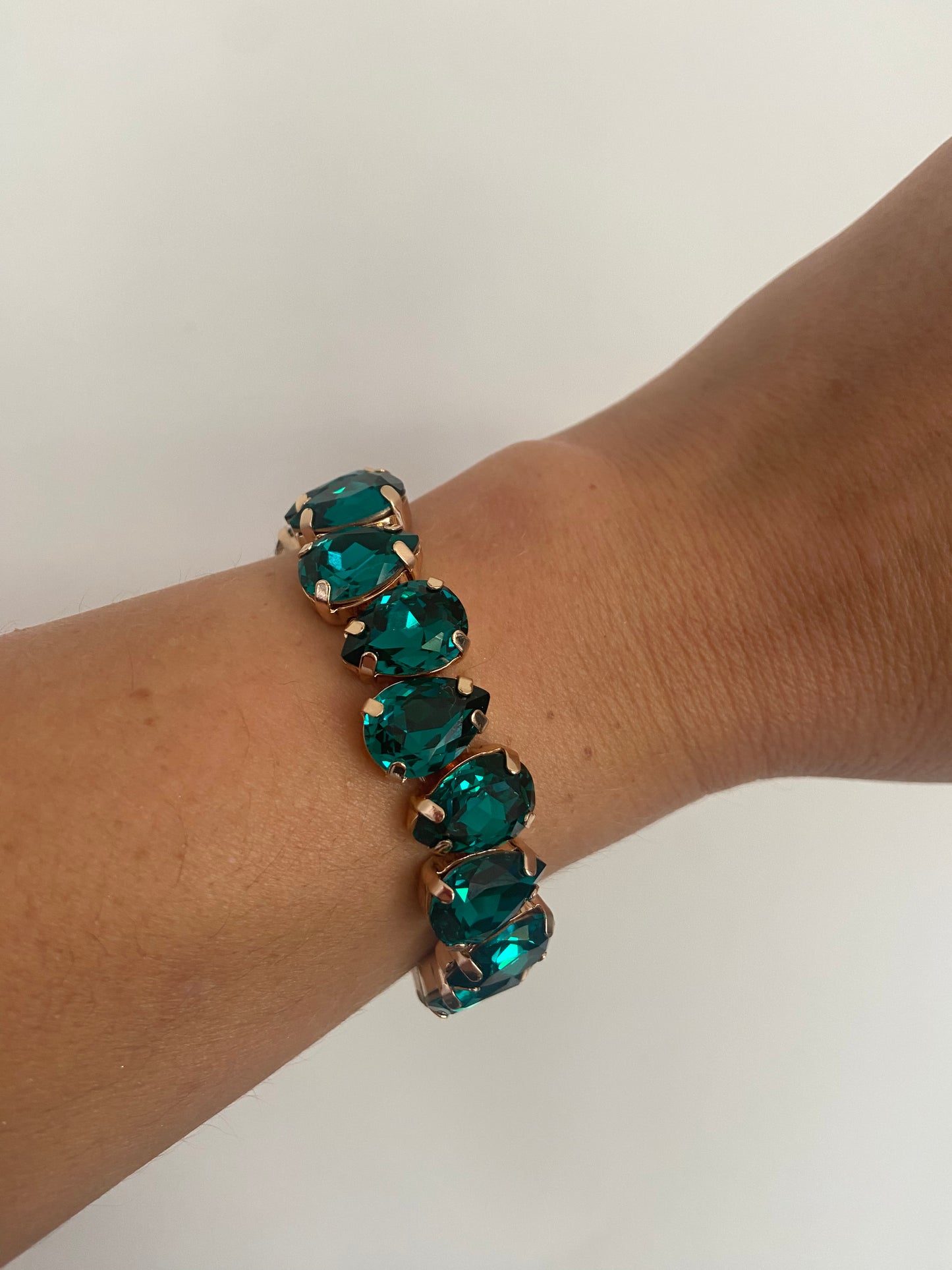 Bracelet Cristal Bleu Émeraude