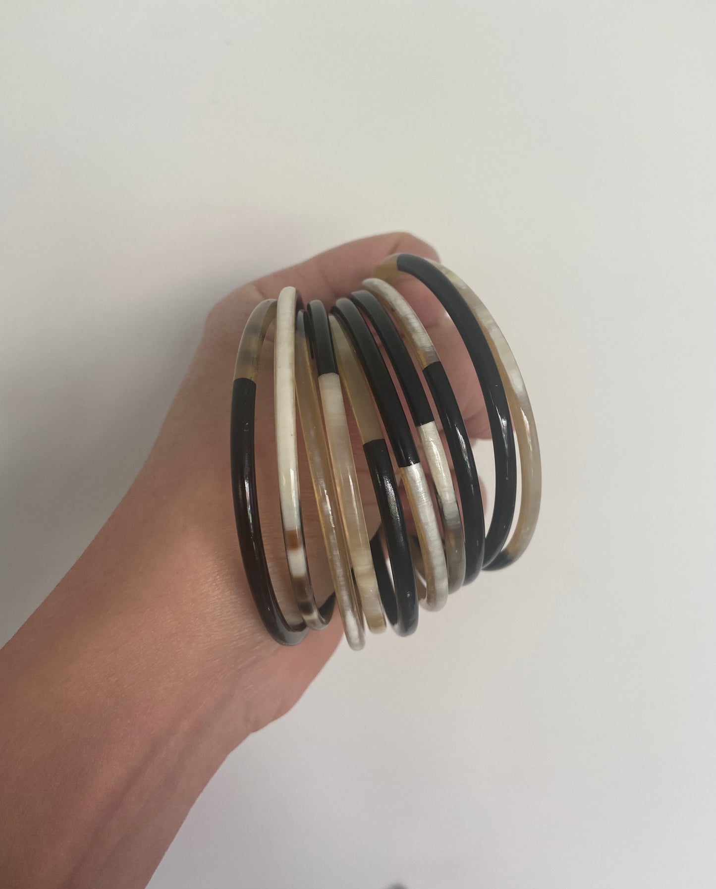 Bracelet Jonc duo black 3 mm (taille M)