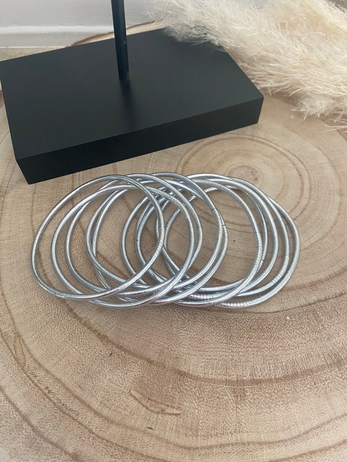 Jonc bouddhiste Silver fin (taille L)