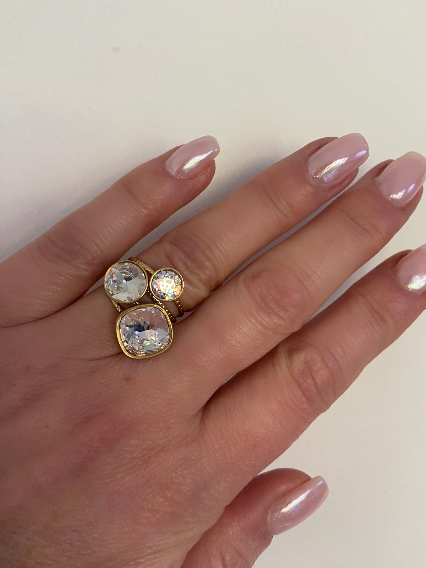 Bague trilogie crystal