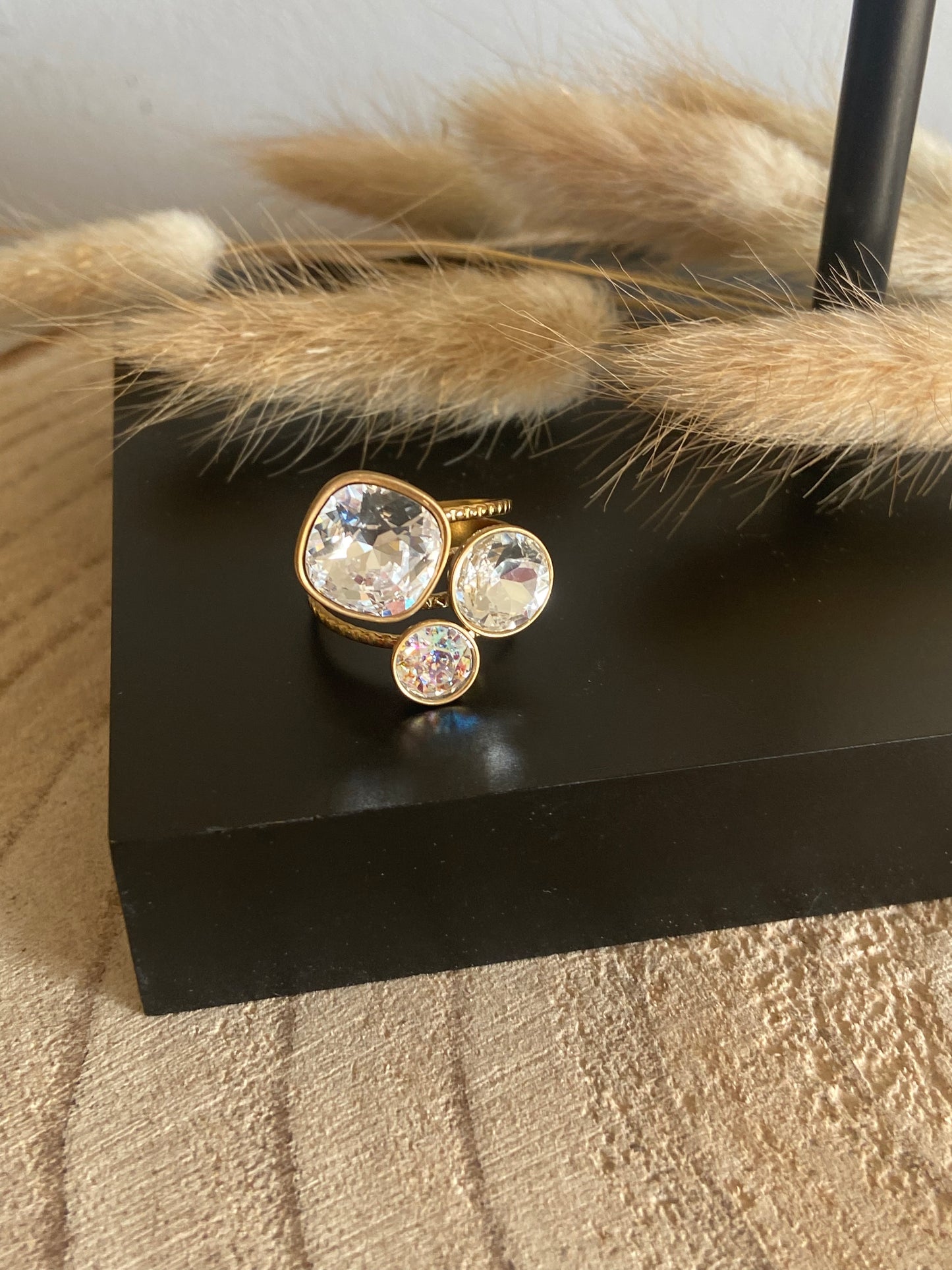 Bague trilogie crystal