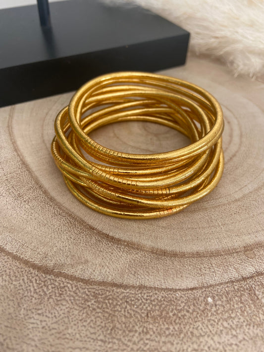 Jonc Bouddhiste Gold fin (taille S)