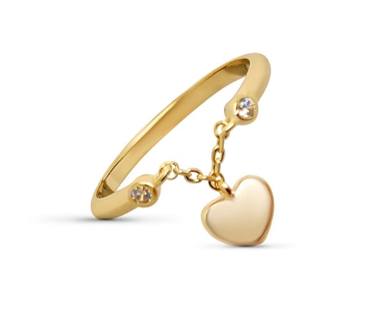 Bague Amore plaqué or 18 kt