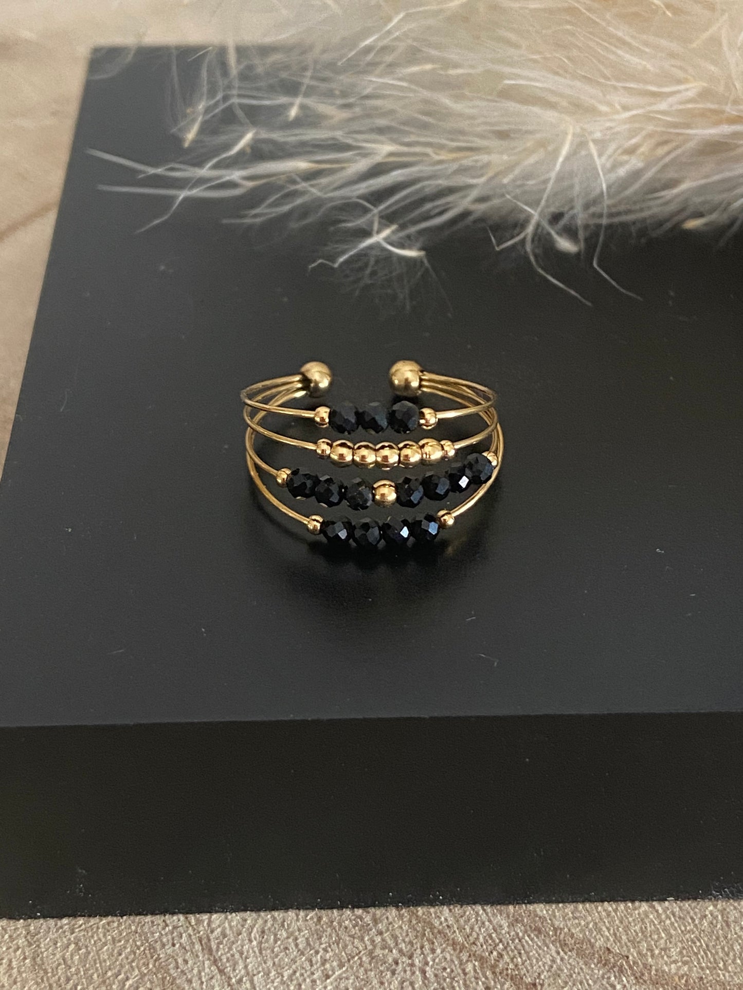 Bague Multi-rangs Onyx