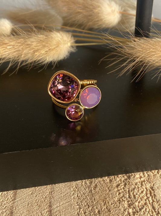 Bague trilogie Rose
