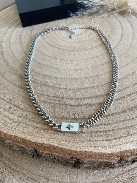 Collier Gaby argenté