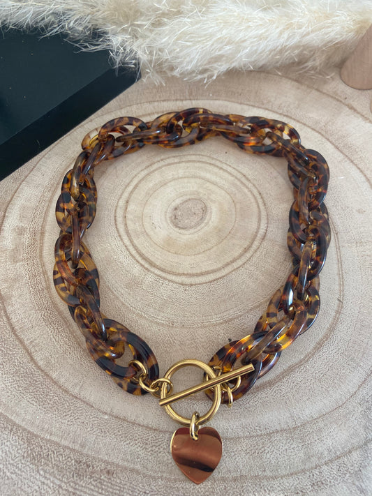 Collier léopard