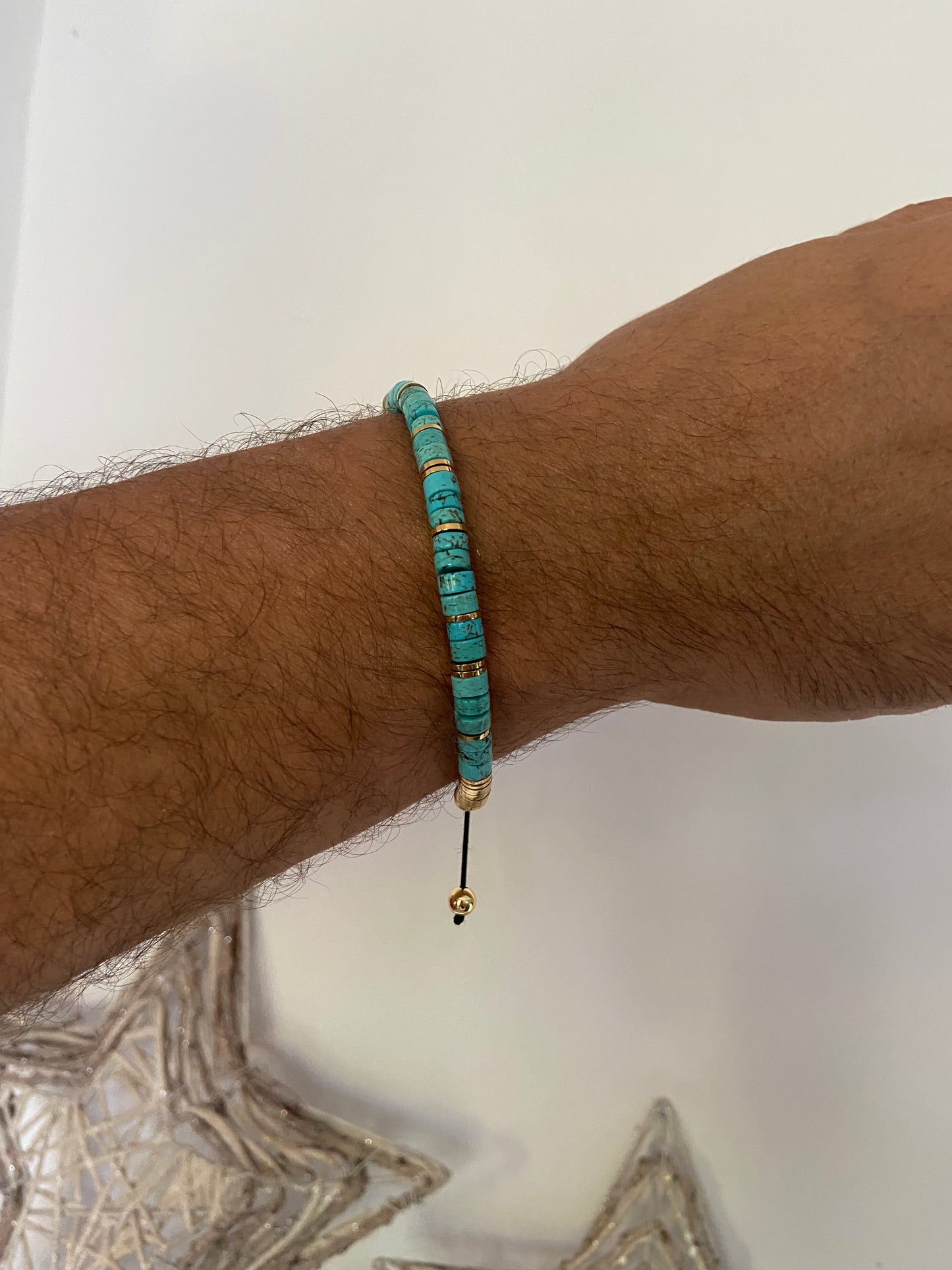 Bracelet ajustable pour homme Turquoise