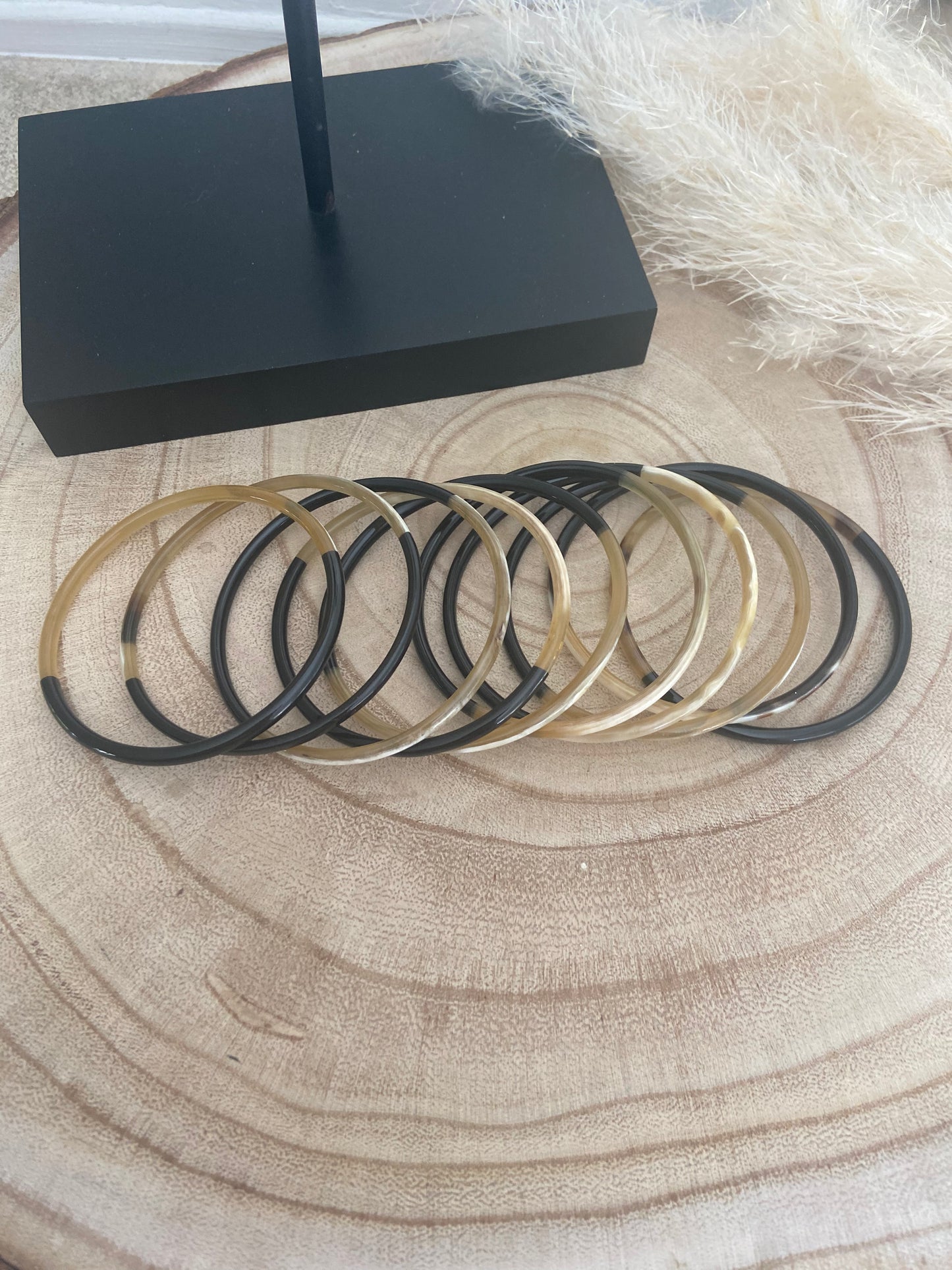 Bracelet Jonc duo black 3 mm (taille M)
