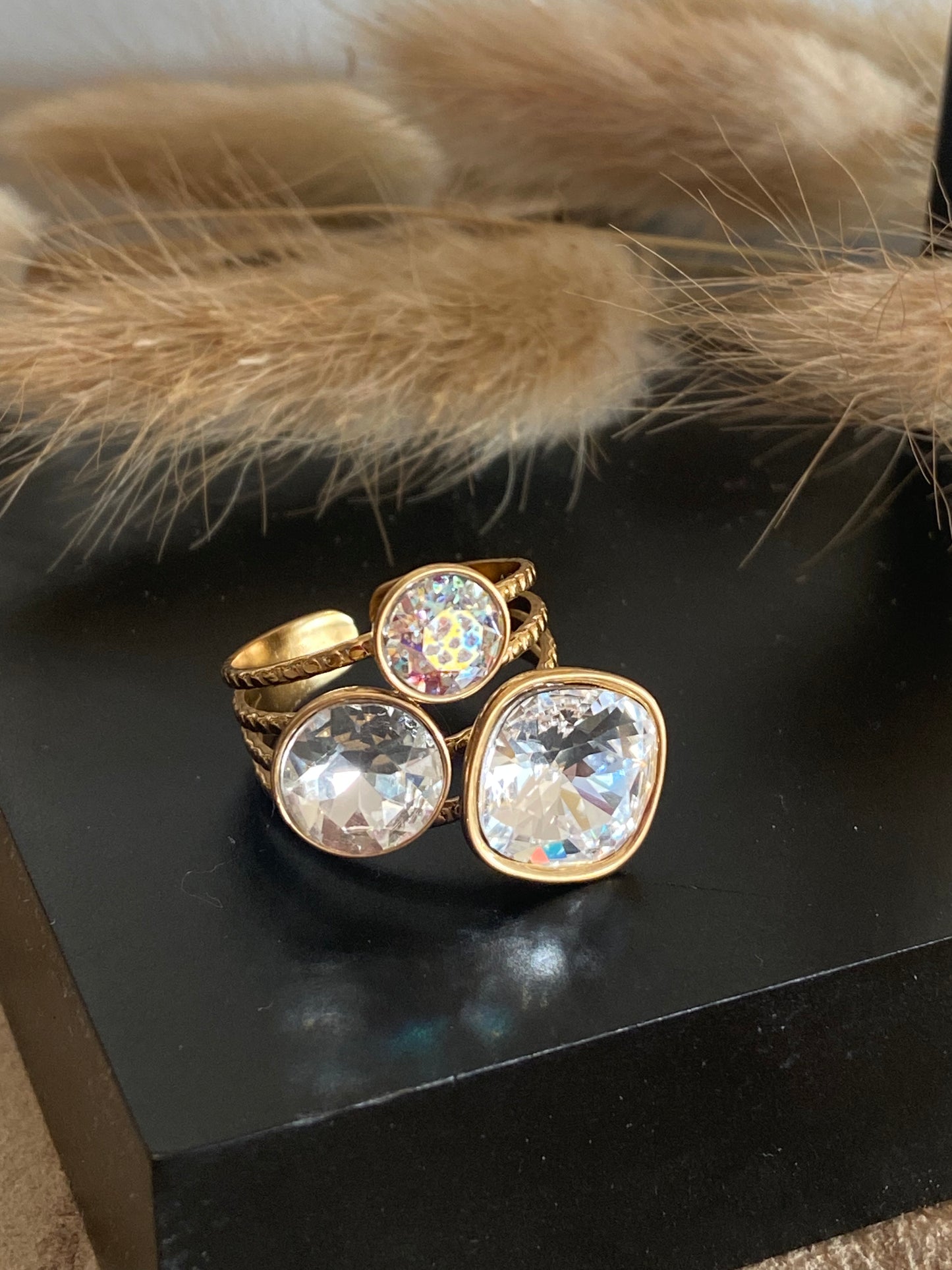 Bague trilogie crystal