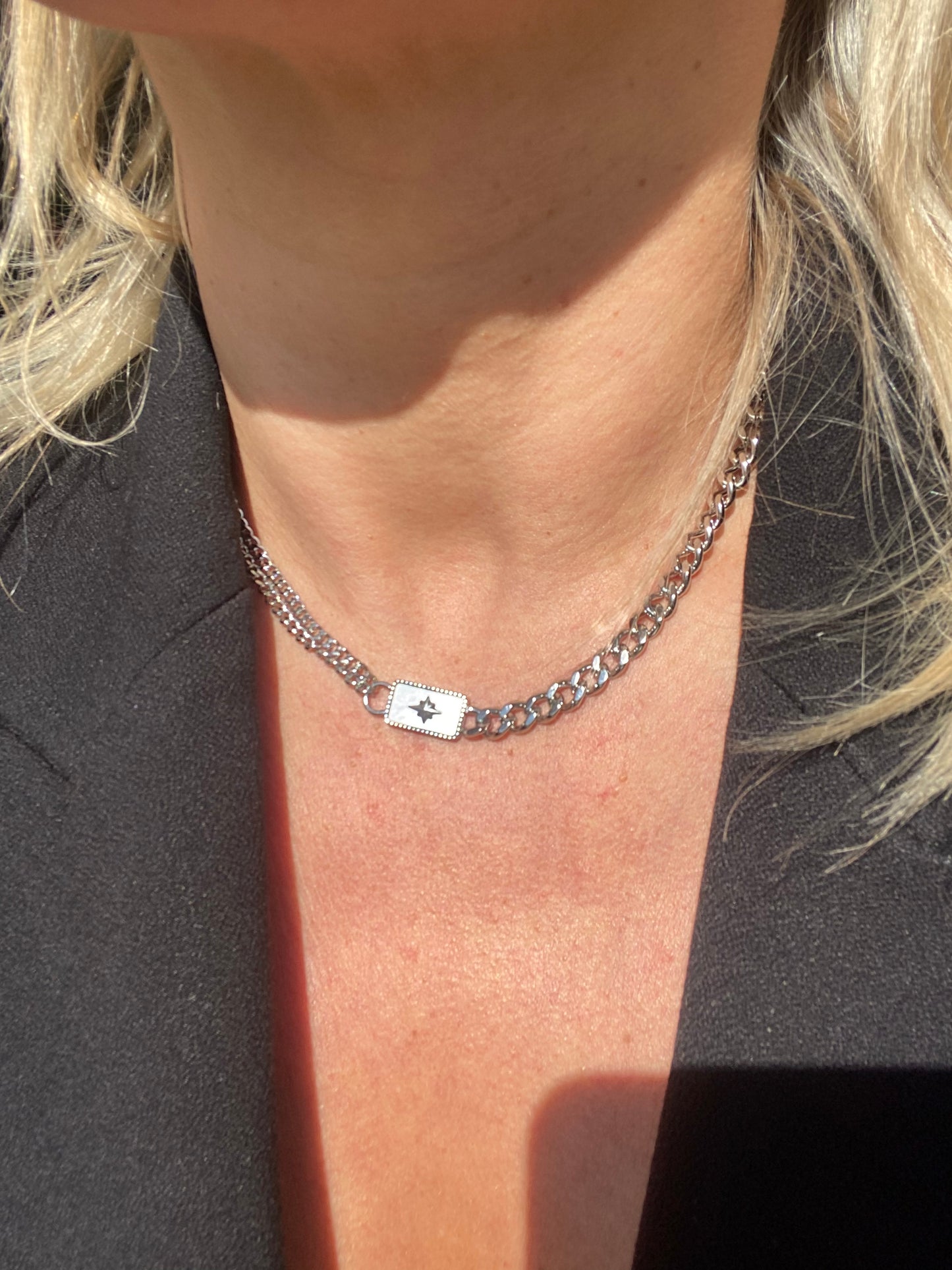 Collier Gaby argenté
