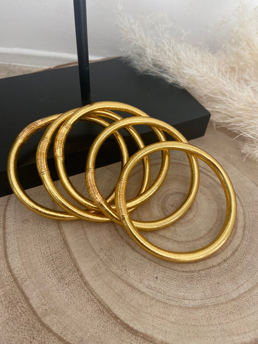 Jonc Bouddhiste Gold épais MANTRA (taille S)