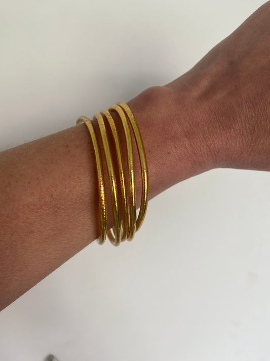 Jonc bouddhiste Gold fin (taille L)