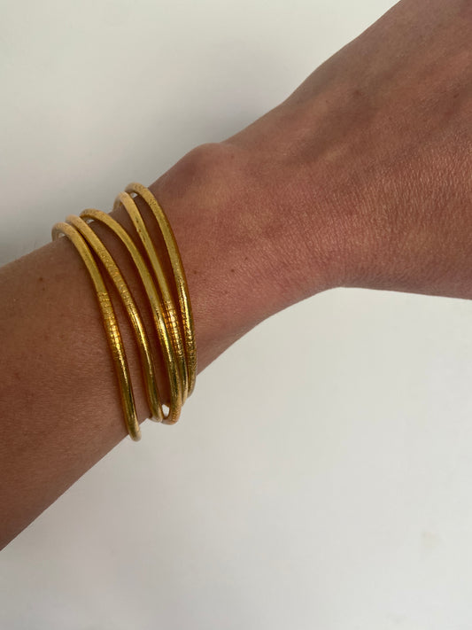Jonc Bouddhiste Gold fin (taille M)